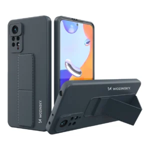 Wozinsky Kickstand Case Silicone Stand Cover for Xiaomi Redmi Note 11 Pro navy blueeng