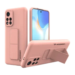 Wozinsky Kickstand Case Silicone Stand Cover Xiaomi Poco M4 Pro 5G Pinkeng