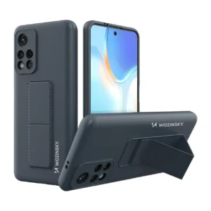Wozinsky Kickstand Case silicone stand cover for Xiaomi Redmi 10 navy blueeng