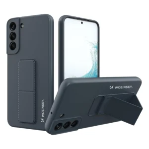 Wozinsky Kickstand Case silicone stand cover for Samsung Galaxy S22 + navy blueeng
