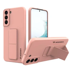 Wozinsky Kickstand Case Silicone Stand Cover for Samsung Galaxy S22 + Pinkeng