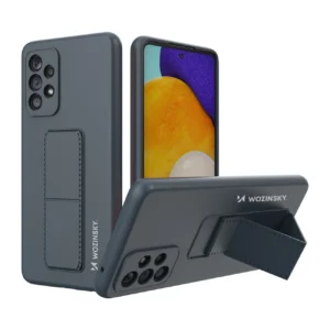 Wozinsky Kickstand Case silicone stand cover for Samsung Galaxy A73 navy blueeng