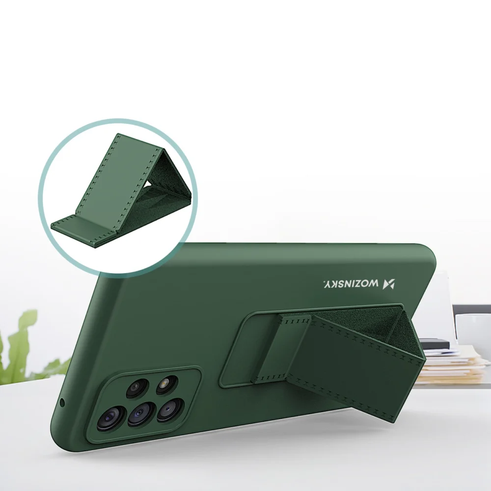 Wozinsky Kickstand Case silicone stand cover for Samsung Galaxy A73 redeng