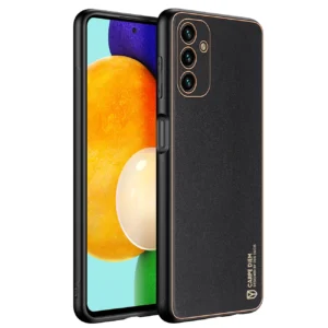 Dux Ducis Yolo elegant cover made of ecological leather for Samsung Galaxy A13 5G blackeng