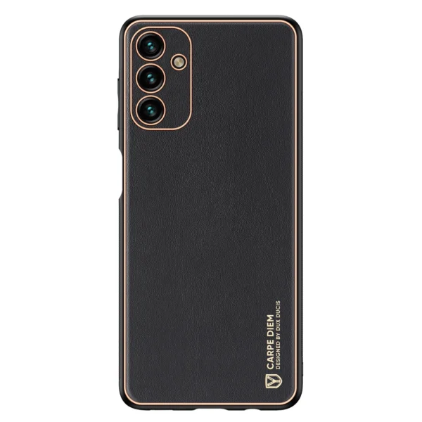 Dux Ducis Yolo elegant cover made of ecological leather for Samsung Galaxy A13 5G blackeng
