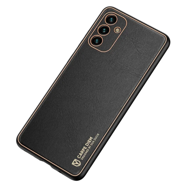 Dux Ducis Yolo elegant cover made of ecological leather for Samsung Galaxy A13 5G blackeng