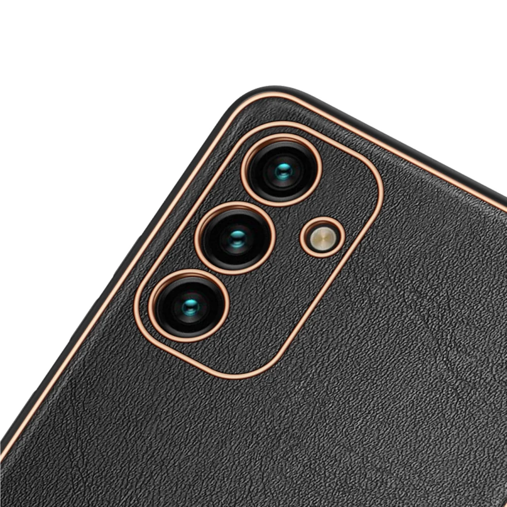 Dux Ducis Yolo elegant cover made of ecological leather for Samsung Galaxy A13 5G blackeng
