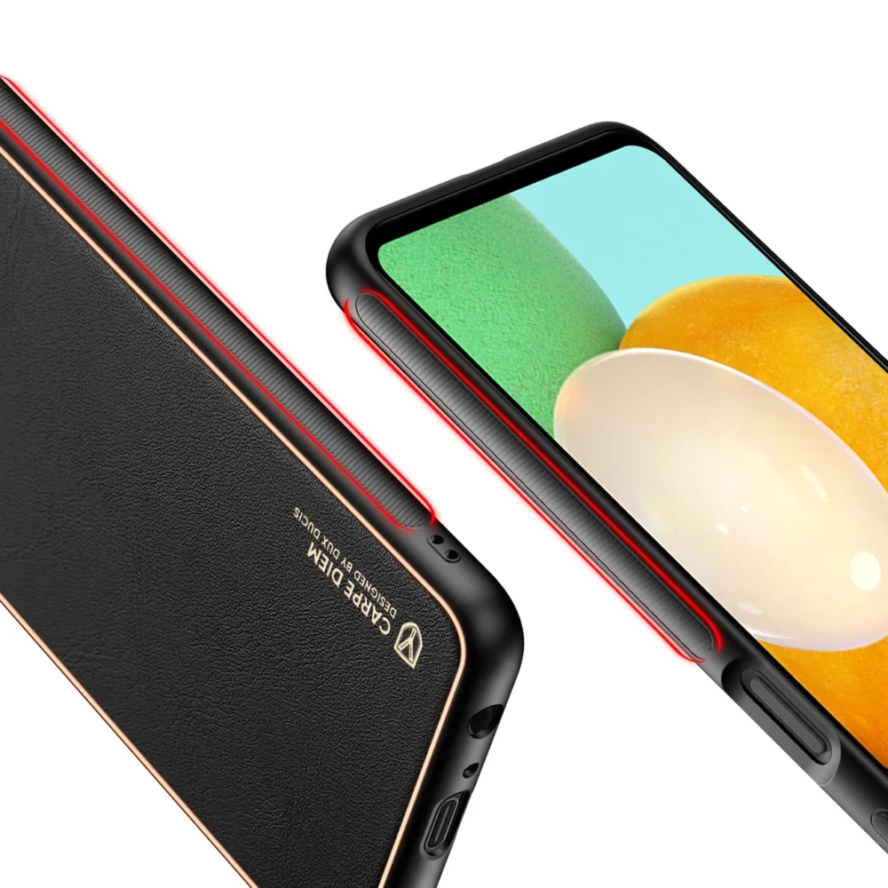 Dux Ducis Yolo elegant cover made of ecological leather for Samsung Galaxy A13 5G blackeng