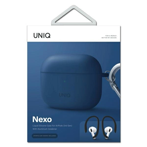 Uniq Nexo case for AirPods 3 + Ear Hooks Silicone - blueeng