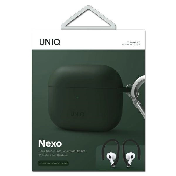 Uniq Nexo case for AirPods 3 + Ear Hooks Silicone - greeneng