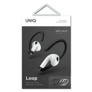 Uniq Loop Sports Ear Hooks for AirPods - white and blackeng