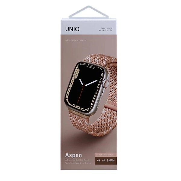 Uniq Aspen Braided strap for Apple Watch 1/2/3/4/5/6/7/8/SE/SE2 40/38/41mm - pinkeng