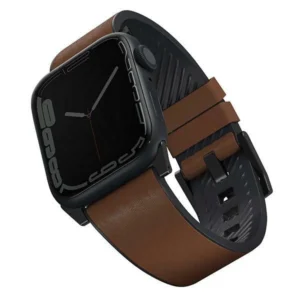Uniq Straden Leather Hybrid Strap for Apple Watch 1/2/3/4/5/6/7/8/SE/SE2/Ultra 42/44/45/49mm - browneng