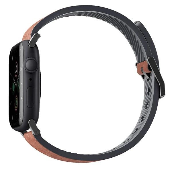 Uniq Straden Leather Hybrid Strap for Apple Watch 1/2/3/4/5/6/7/8/SE/SE2/Ultra 42/44/45/49mm - browneng