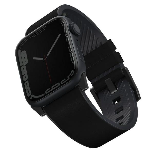 Uniq Straden Leather Hybrid Strap for Apple Watch 1/2/3/4/5/6/7/8/SE/SE2/Ultra 42/44/45/49mm - Blackeng