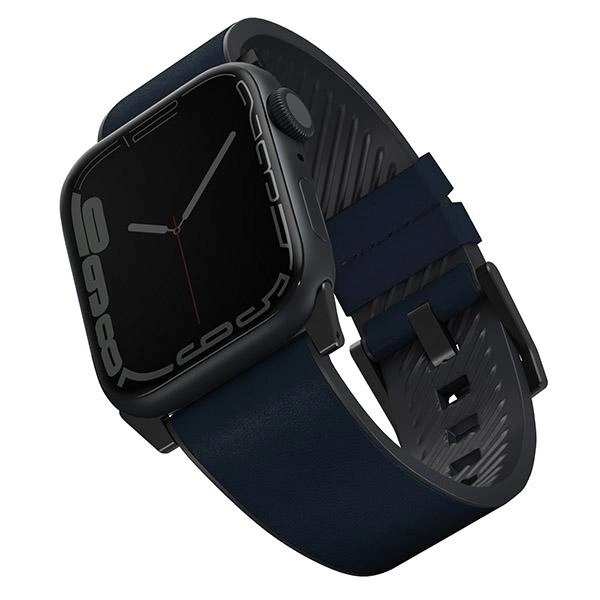 Uniq Straden Leather Hybrid Strap for Apple Watch 1/2/3/4/5/6/7/8/SE/SE2/Ultra 42/44/45/49mm - blueeng