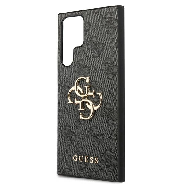 Guess GUHCS22L4GMGGR S908 S22 Ultra szary/grey hardcase 4G Big Metal Logoeng