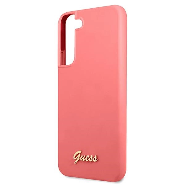Guess GUHCS22MLSLMGFU S22+ S906 fuchsia/fuchsia hardcase Silicone Script Metal Logoeng