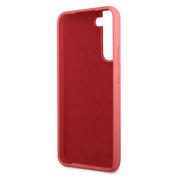 Guess GUHCS22MLSLMGFU S22+ S906 fuchsia/fuchsia hardcase Silicone Script Metal Logoeng