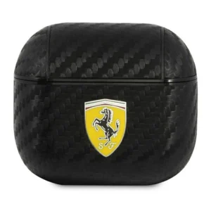 Ferrari FESA3CABK AirPods 3 cover black/black On Track PU Carboneng