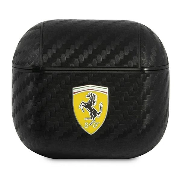 Ferrari FESA3CABK AirPods 3 cover black/black On Track PU Carboneng
