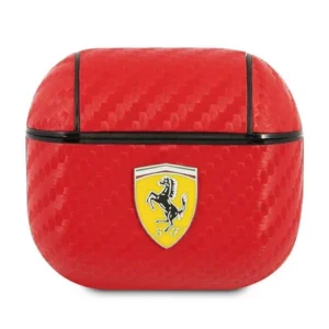 Ferrari FESA3CARE AirPods 3 cover red/red On Track PU Carboneng