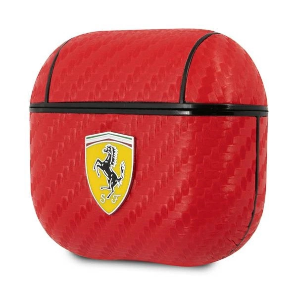 Ferrari FESA3CARE AirPods 3 cover red/red On Track PU Carboneng