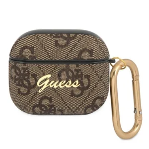 Guess GUA34GSMW AirPods 3 cover brązowy/brown 4G Script Metal Collectioneng