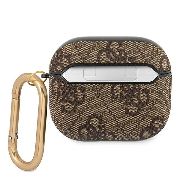 Guess GUA34GSMW AirPods 3 cover brązowy/brown 4G Script Metal Collectioneng