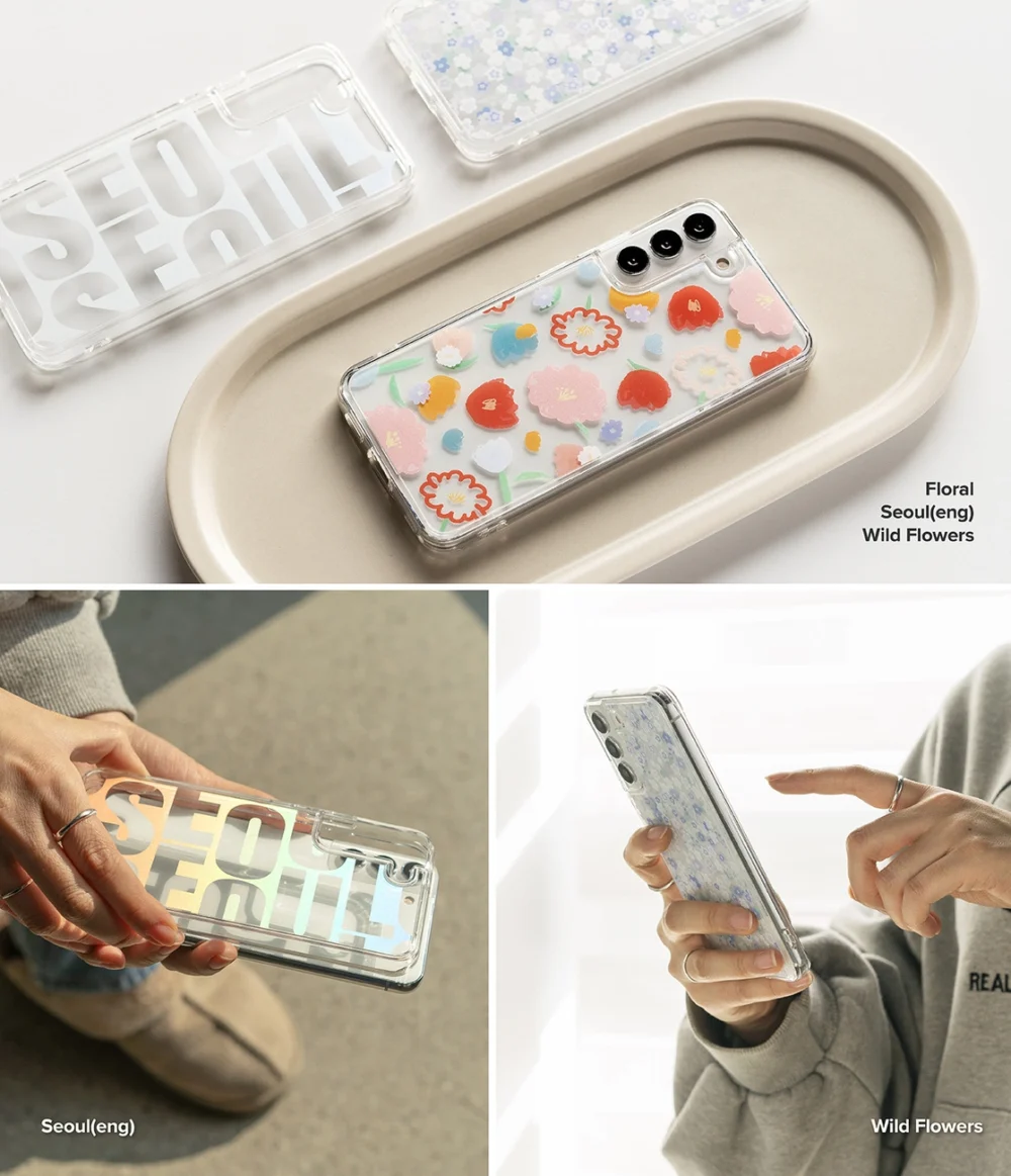 Ringke Fusion Design Armored Case Cover with Gel Frame for Samsung Galaxy S22 + (S22 Plus) transparent (Seoul) (F593R89)eng