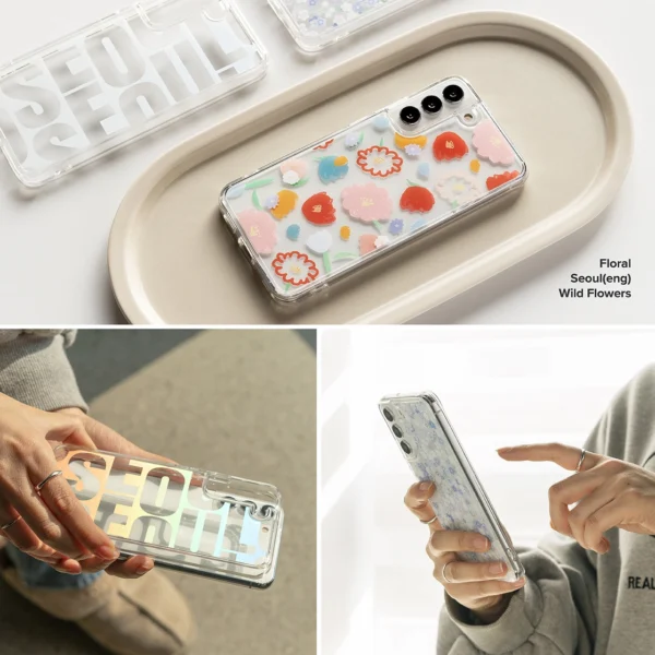 Ringke Fusion Design Armored Case Cover with Gel Frame for Samsung Galaxy S22 + (S22 Plus) transparent (Seoul) (F593R89)eng