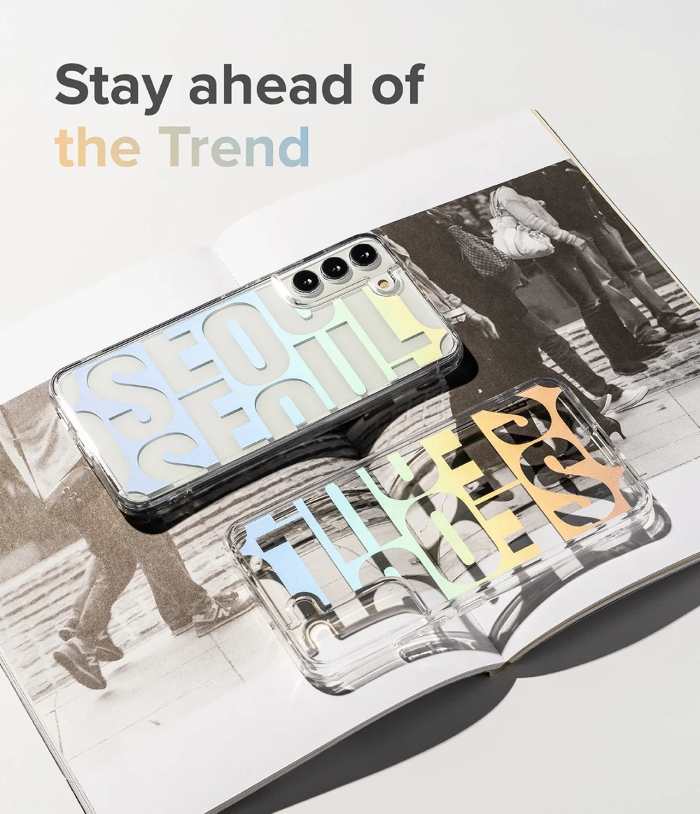 Ringke Fusion Design Armored Case Cover with Gel Frame for Samsung Galaxy S22 + (S22 Plus) transparent (Seoul) (F593R89)eng