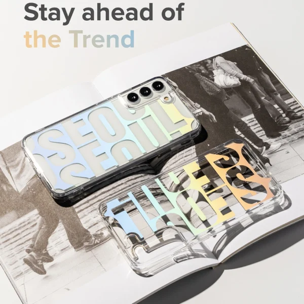 Ringke Fusion Design Armored Case Cover with Gel Frame for Samsung Galaxy S22 + (S22 Plus) transparent (Seoul) (F593R89)eng