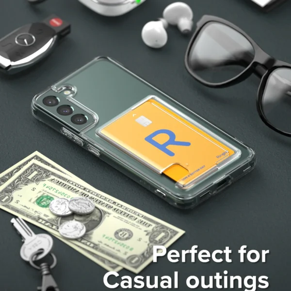 Ringke Fusion Card Case for Samsung Galaxy S22 + (S22 Plus) Card Wallet Documents Transparent (FCD593R52)eng
