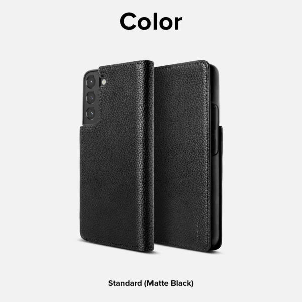 Ringke Folio Signature Flip Leather Case for Samsung Galaxy S22 + (S22 Plus) Black (FSS118R262)eng