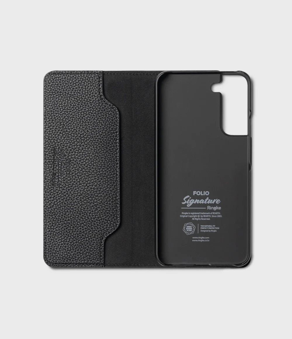 Ringke Folio Signature Flip Leather Case for Samsung Galaxy S22 Black (FSS119R263)eng