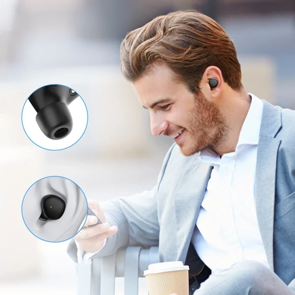 Joyroom TWS Bluetooth 5.1 300mAh wireless earphones black (JR-TL1 Pro)eng