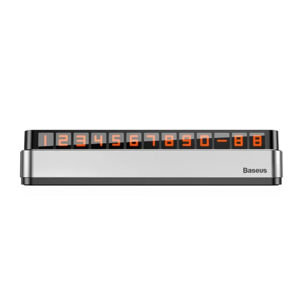 Baseus Moonlight Box Series silver parking number plate with telephone numbereng