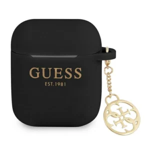 Guess GUA2LSC4EK AirPods 1/2 cover black/black Silicone Charm 4G Collectioneng