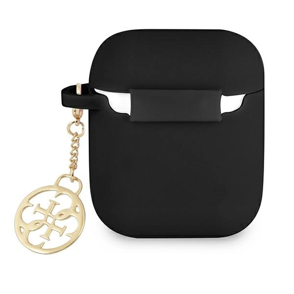 Guess GUA2LSC4EK AirPods 1/2 cover black/black Silicone Charm 4G Collectioneng