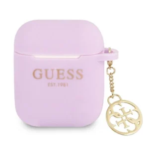 Guess GUA2LSC4EU AirPods 1/2 cover purple/purple Silicone Charm 4G Collectioneng
