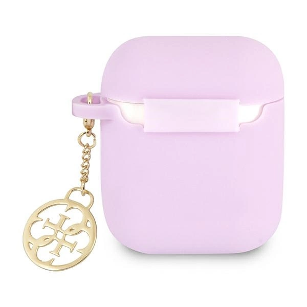 Guess GUA2LSC4EU AirPods 1/2 cover purple/purple Silicone Charm 4G Collectioneng