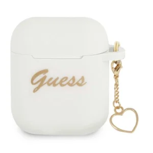 Guess GUA2LSCHSH AirPods 1/2 cover white/white Silicone Charm Heart Collectioneng