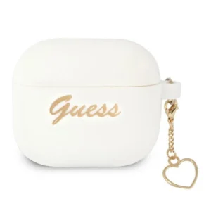 Guess GUA3LSCHSH AirPods 3 cover white/white Silicone Charm Heart Collectioneng