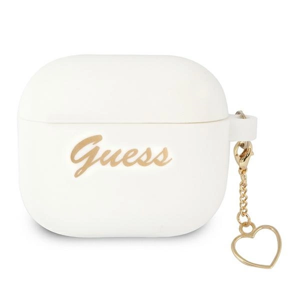Guess GUA3LSCHSH AirPods 3 cover white/white Silicone Charm Heart Collectioneng