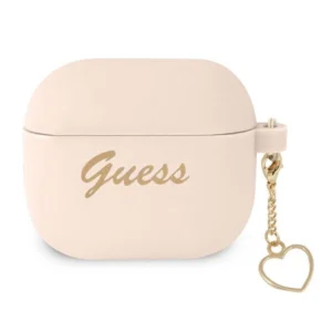 Guess GUA3LSCHSP AirPods 3 cover pink/pink Silicone Charm Heart Collectioneng