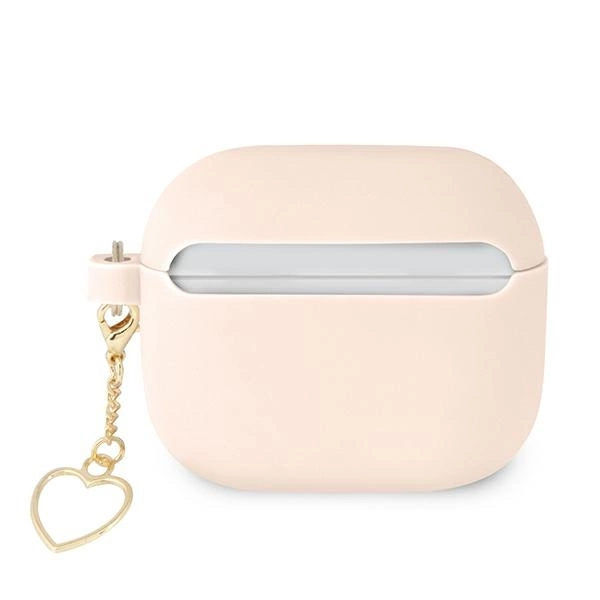 Guess GUA3LSCHSP AirPods 3 cover pink/pink Silicone Charm Heart Collectioneng
