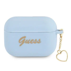 Guess GUAPLSCHSB AirPods Pro cover blue/blue Silicone Charm Heart Collectioneng