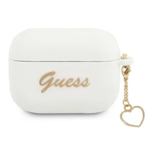 Guess GUAPLSCHSH AirPods Pro cover white/white Silicone Charm Heart Collectioneng