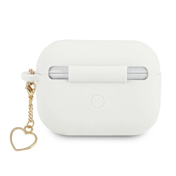 Guess GUAPLSCHSH AirPods Pro cover white/white Silicone Charm Heart Collectioneng